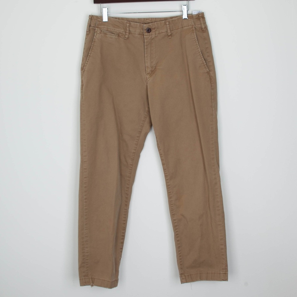 American Eagle Mens Flex Original Straight Khaki Pants‎ Size 32x30 Tan Casual